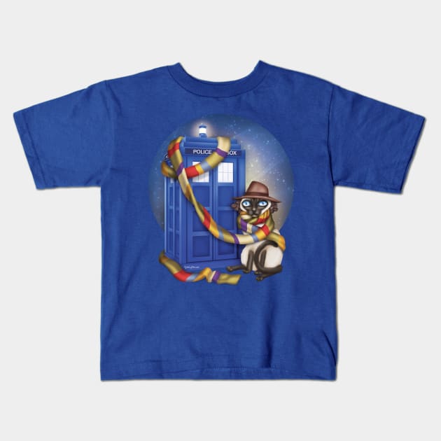 Dr WhoCat Kids T-Shirt by GeekyPet